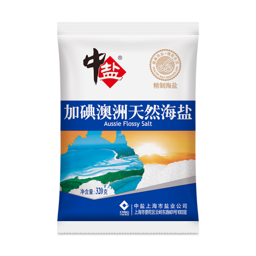 中盐 澳洲天然海盐 320g/袋 厨房调味 食用盐